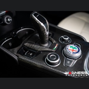 Alfa Romeo Giulia Shift Console Trim - Carbon Fiber - '20+ models - Feroce Carbon